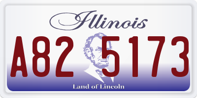 IL license plate A825173