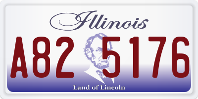 IL license plate A825176