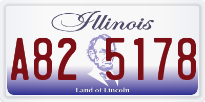 IL license plate A825178