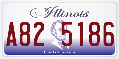 IL license plate A825186