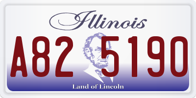 IL license plate A825190