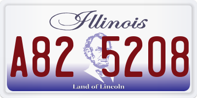 IL license plate A825208