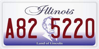 IL license plate A825220