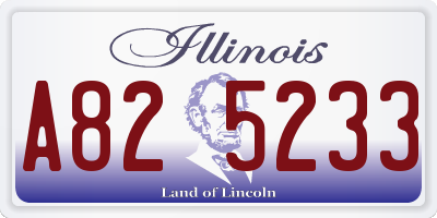 IL license plate A825233