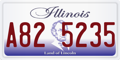 IL license plate A825235