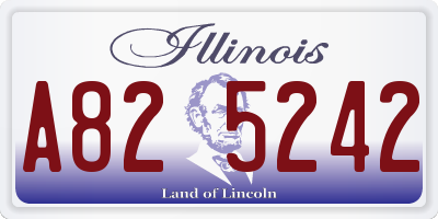 IL license plate A825242