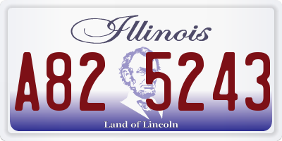 IL license plate A825243