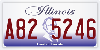 IL license plate A825246