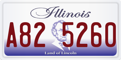 IL license plate A825260