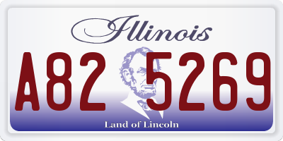 IL license plate A825269