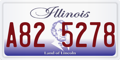 IL license plate A825278