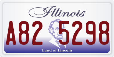 IL license plate A825298
