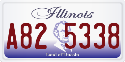 IL license plate A825338