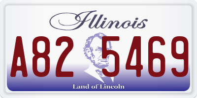 IL license plate A825469