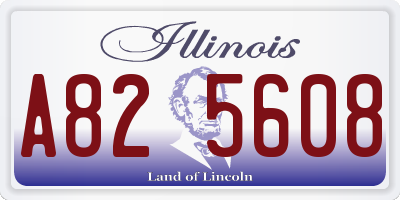 IL license plate A825608