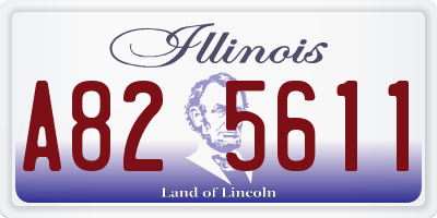 IL license plate A825611