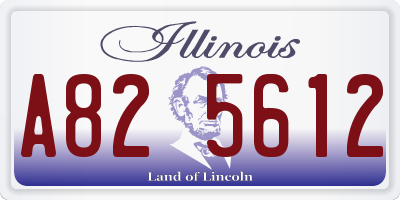 IL license plate A825612