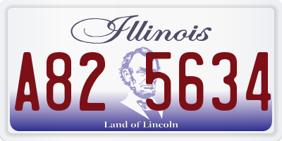 IL license plate A825634