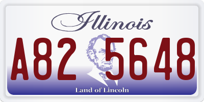 IL license plate A825648