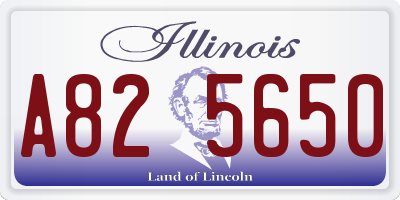 IL license plate A825650