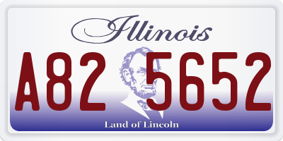 IL license plate A825652
