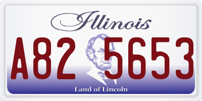 IL license plate A825653