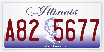 IL license plate A825677