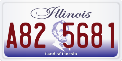 IL license plate A825681