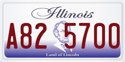 IL license plate A825700