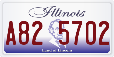 IL license plate A825702