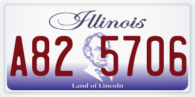 IL license plate A825706