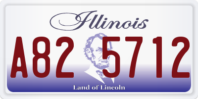 IL license plate A825712