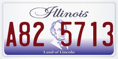 IL license plate A825713