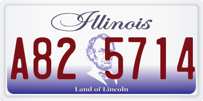 IL license plate A825714