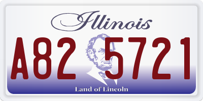 IL license plate A825721