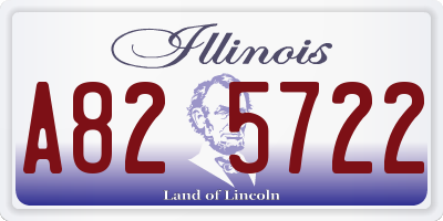 IL license plate A825722