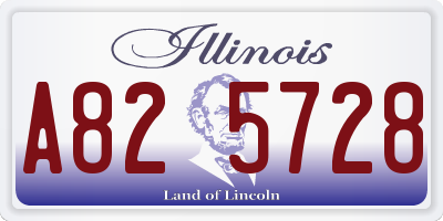 IL license plate A825728