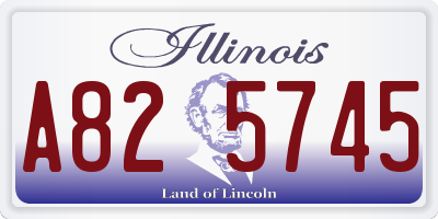 IL license plate A825745