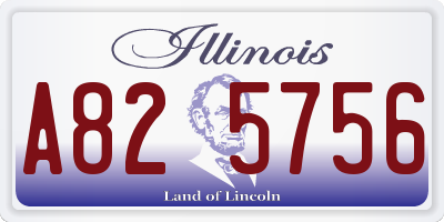 IL license plate A825756