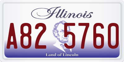 IL license plate A825760