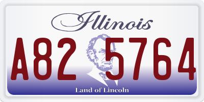 IL license plate A825764