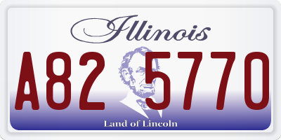 IL license plate A825770