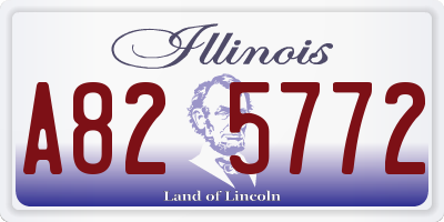 IL license plate A825772