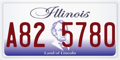 IL license plate A825780