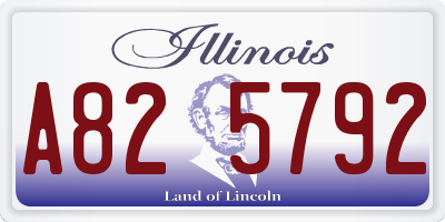 IL license plate A825792