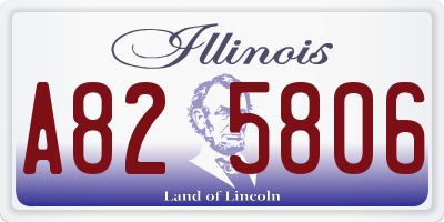 IL license plate A825806