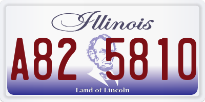 IL license plate A825810