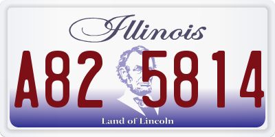 IL license plate A825814