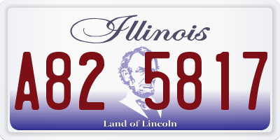 IL license plate A825817
