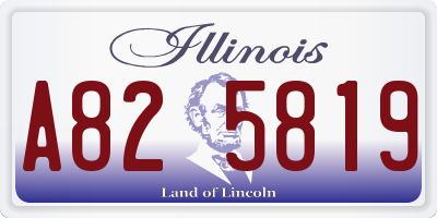 IL license plate A825819